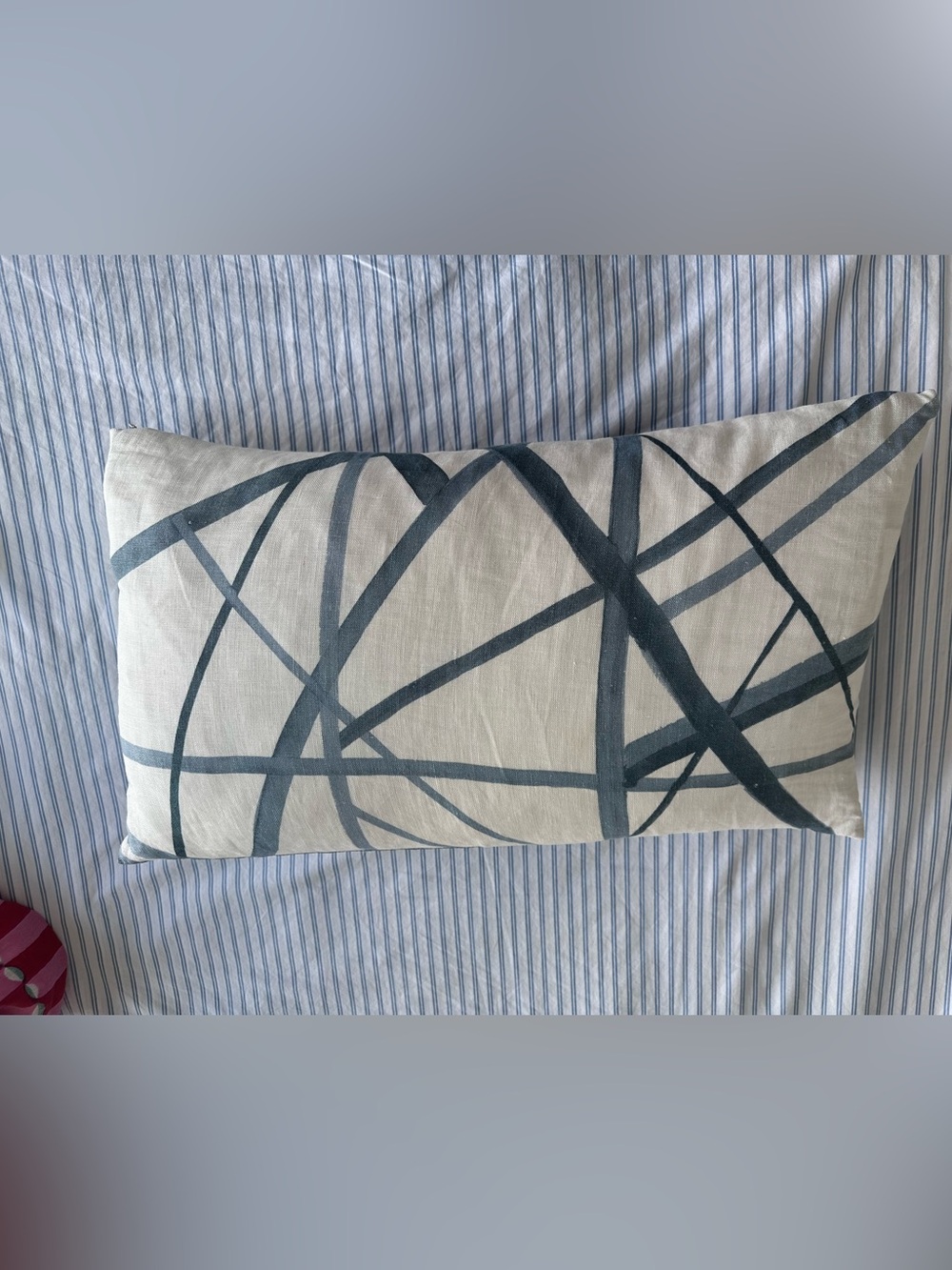 Periwinkle Lee Jofa Channels Blue Geometric Pillow Cover